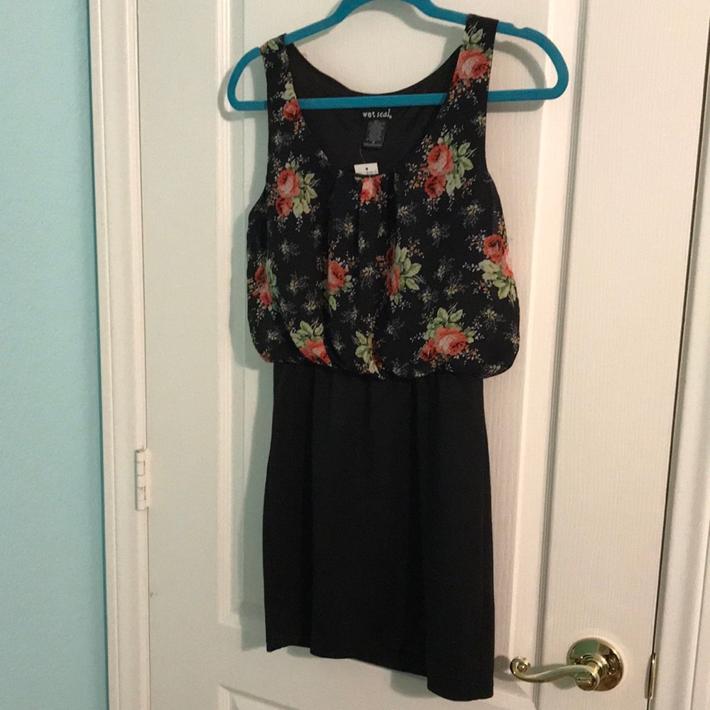 Wet Seal Floral & Black Dress